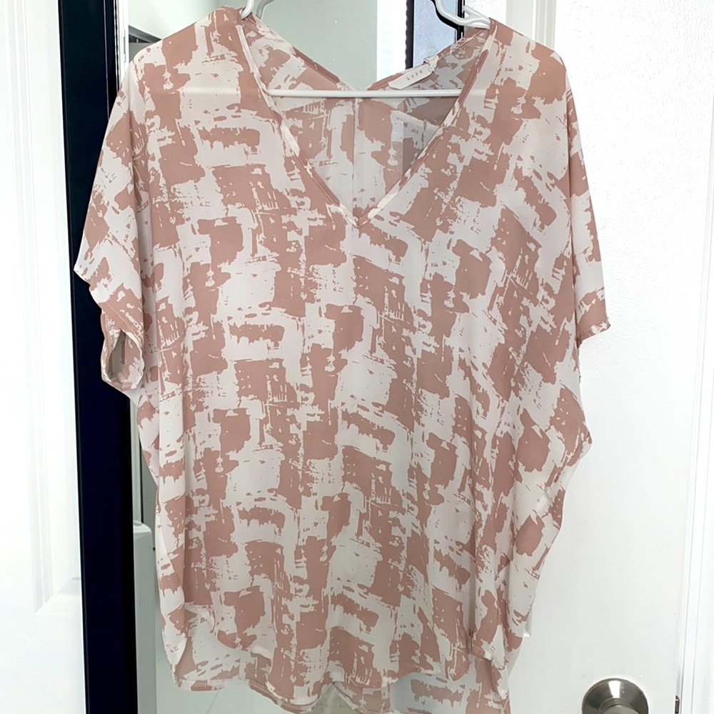 Flowy Lush Abstract Print Top (S)
